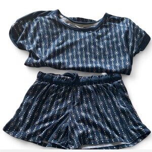 Lucky Brand Blue Patterned Pajamas